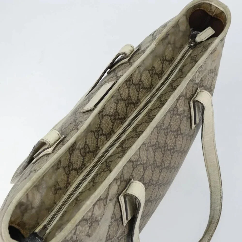 GUCCI GG Supreme Tote Bag PVC Beige 211137 Auth 156914 - Picture 7 of 16